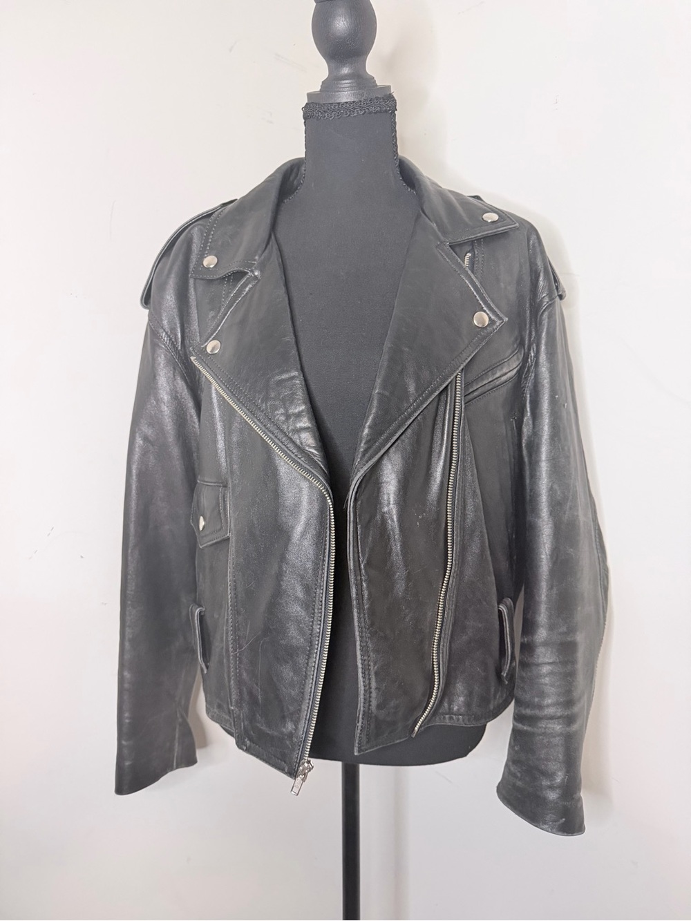 Incredible Vintage 1980s Wilsons Leather Moto Jacket